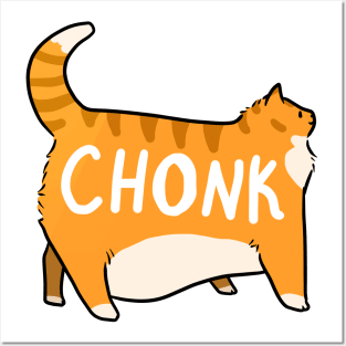 Chonky Orange Tabby Cat Posters and Art